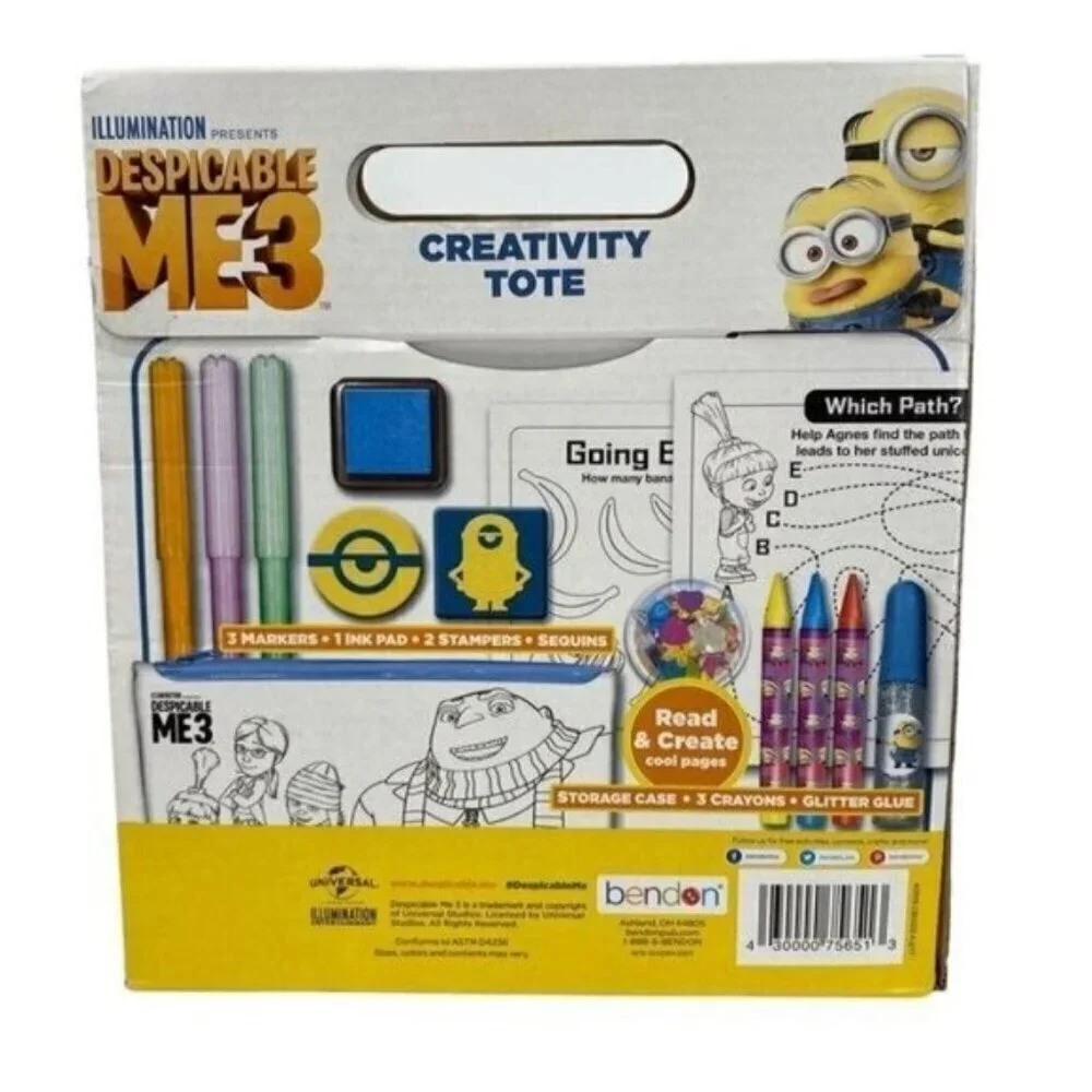 Despicable Me 3 Minions Creativity Tote Set